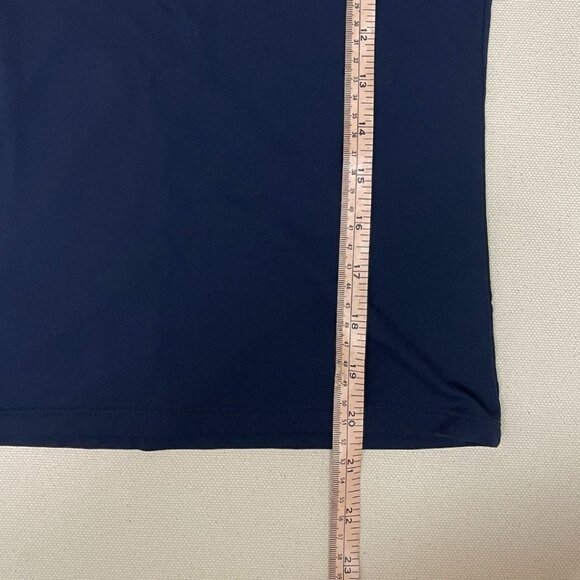 Blumarine Jea Navy Blue V-Neck Top Sailboat Design Size Small Stylish Casual - Picture 7 of 12